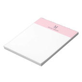 Pastel Pink Minimal Personalized Name Notitieblok (Linkerzijde)
