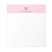 Pastel Pink Minimal Personalized Name Notitieblok (Voorkant)