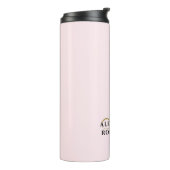 Pastel Pink Monogram Gold Black Minimalist Stylish Thermosbeker (Gedraaid links)