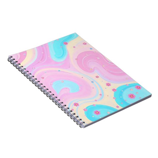 pastel pink notebook notitieboek (Rechterzijde)