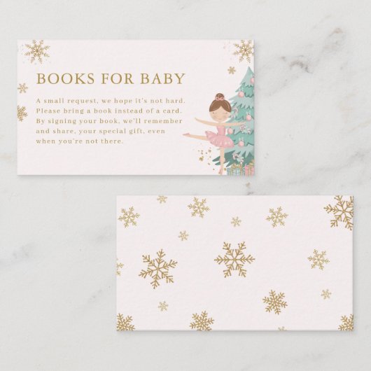 Pastel Pink Nutcracker Books for Baby Card Informatiekaartje (Voorkant / Achterkant)