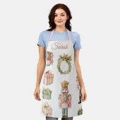 Pastel Pink Nutcracker Custom Christmas Apron Schort (Gedragen)