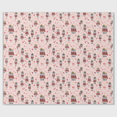 Pastel Pink Nutcracker's Mouse King Cadeaupapier (Vlak)