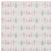 Pastel Pink Nutkraker Ballet Kerstmis Stof (Swatch)