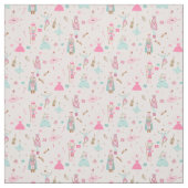 Pastel Pink Nutkraker Ballet Kerstmis Stof (Swatch)