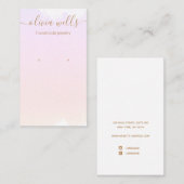 Pastel Pink Ombre Waterverf Verzamelweergavemodus Visitekaartje (Voorkant / Achterkant)