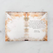 Pastel Pink Orchid Blooms Watercolor Wedding Kaart (Binnen)