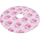 Pastel Pink Ornament Holiday Tree Skirt Kerstboom Rok (Gekanteld)