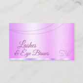 Pastel Pink Paars Glamoureus met Monogram Elegant Visitekaartje (Voorkant)