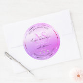 Pastel Pink Paars Product Labels juwelen Monogram (Envelop)