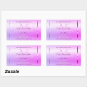 Pastel Pink Paars Product Labels juwelen Monogram (Vel)
