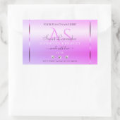 Pastel Pink Paars Product Labels juwelen Monogram (Tas)