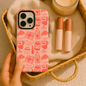 Pastel Pink Party Pattern iPhone Hoesje