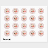 Pastel Pink Pastry Chef Bakery Ronde Sticker (Vel)