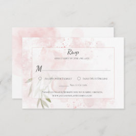 Pastel Pink Peony Waterverf Wash RSVP