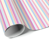 Pastel Pink Pinstriped Stripes Cadeaupapier (Rol Hoek)