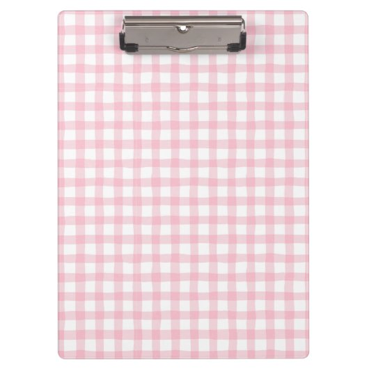 Pastel Pink Plaid – Soft Aesthetic Seamless  Klembord (Voorkant)