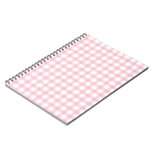 Pastel Pink Plaid – Soft Aesthetic Seamless  Notitieboek (Linkerzijde)
