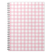 Pastel Pink Plaid – Soft Aesthetic Seamless  Notitieboek (Voorkant)