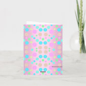 PASTEL PINK POLKA DOT CIRCUS DANK JE KAART (Achterkant)