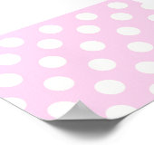 Pastel Pink Polka Dots Poster (Hoek)