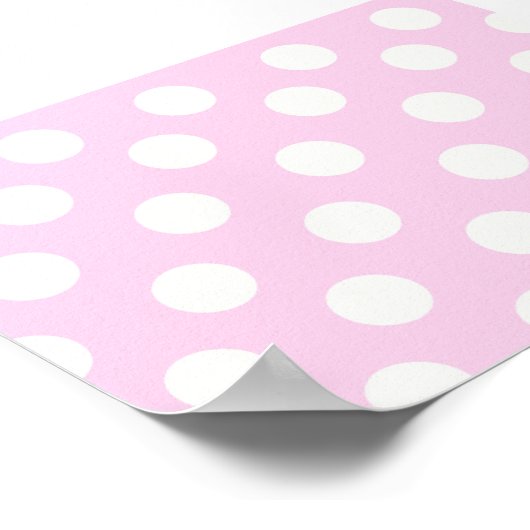Pastel Pink Polka Dots Poster (Hoek)