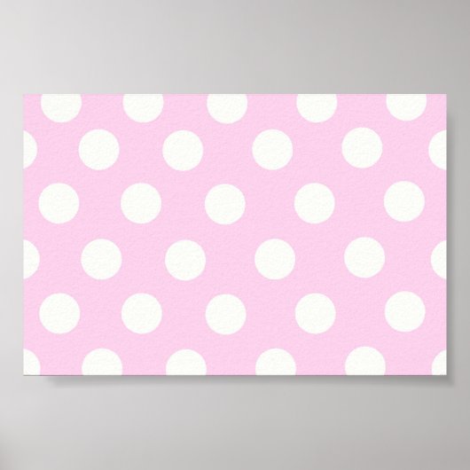 Pastel Pink Polka Dots Poster (Voorkant)