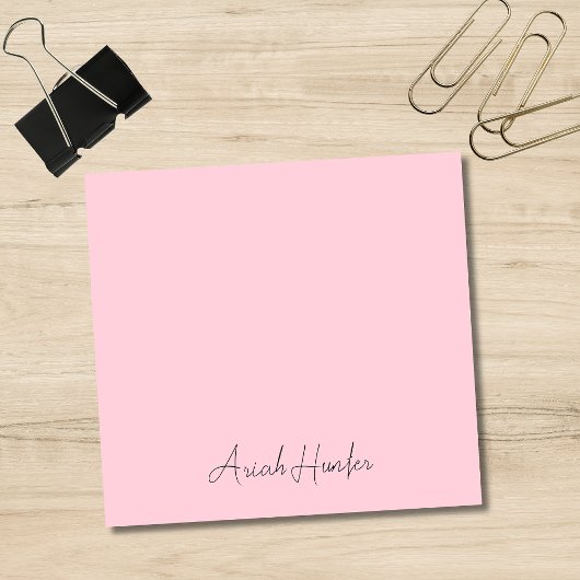 Pastel Pink Professioneel Minimalistisch Zwart Scr Post-it® Notes