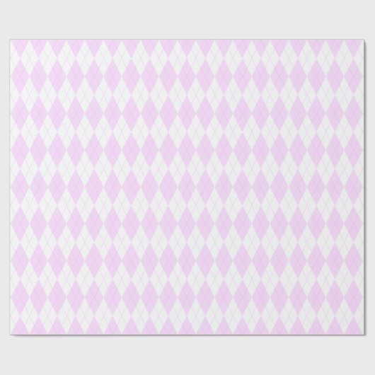 Pastel Pink Pset Argyle Patroon Cadeaupapier (Vlak)