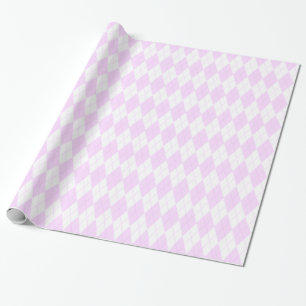 Pastel Pink Pset Argyle Patroon Cadeaupapier