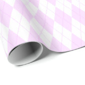 Pastel Pink Pset Argyle Patroon Cadeaupapier (Rol Hoek)