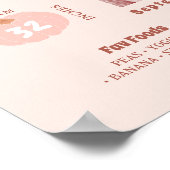 Pastel Pink Pumpkin 1st Birthday Photo Milestone Poster (Hoek)