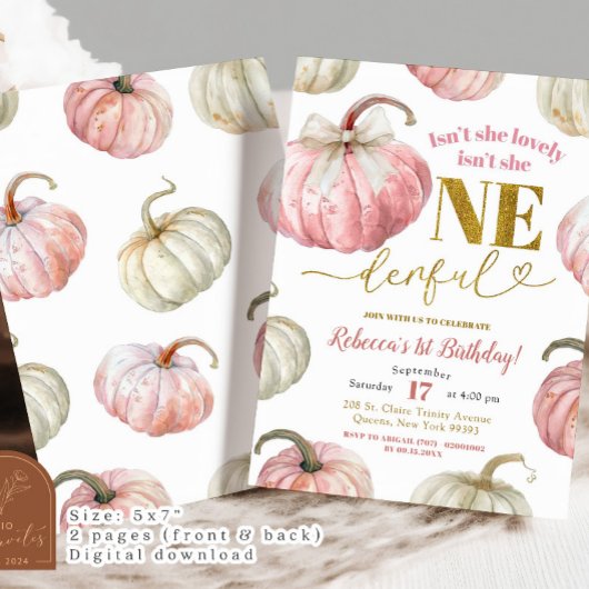 Pastel Pink Pumpkin is niet haar prachtige verjaar Kaart