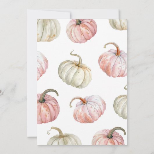 Pastel Pink Pumpkin is niet haar prachtige verjaar Kaart (Achterkant)