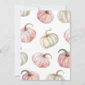 Pastel Pink Pumpkin wordt een verjaardag Kaart (Achterkant)