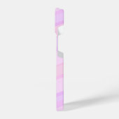 Pastel Pink Purple Striped Cute Girly Design iPhone Hoesje (Linkerkant)