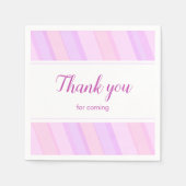 Pastel Pink Purple Striped Cute Girly Design Servet (Voorkant)