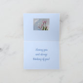 Pastel Pink Rain Lilies Springtime Floral Card Kaart (Binnen)