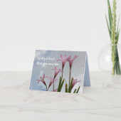 Pastel Pink Rain Lilies Springtime Floral Card Kaart (Voorkant)