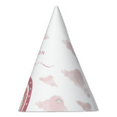 Pastel Pink Rainbow Boho Clouds Birthday Feesthoedjes (Rechts)