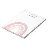 Pastel Pink Rainbow Boho Notitieblok (Linkerzijde)