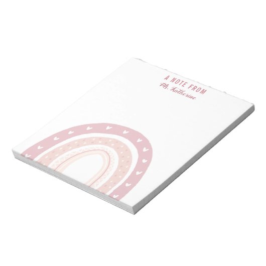 Pastel Pink Rainbow Boho Notitieblok (Linkerzijde)