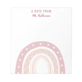 Pastel Pink Rainbow Boho Notitieblok