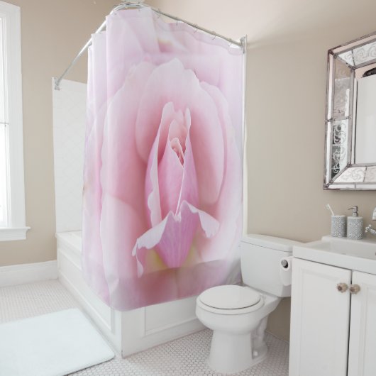 Pastel Pink Rose Douchegordijn (In situ)