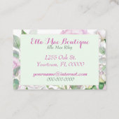 Pastel Pink Rose Visitekaartje (Achterkant)