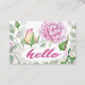 Pastel Pink Rose Visitekaartje (Voorkant)