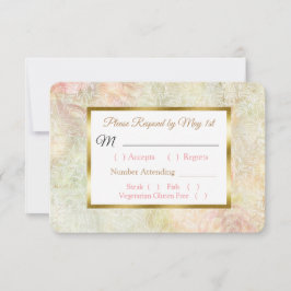 Pastel Pink Rose Wedding RSVP-kaart RSVP Kaartje