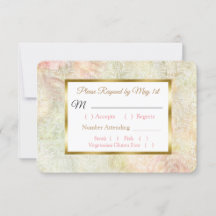 Pastel Pink Rose Wedding RSVP-kaart