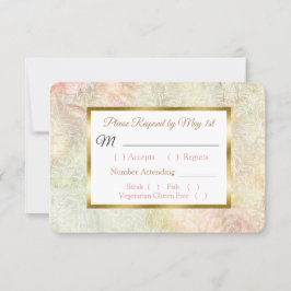 Pastel Pink Rose Wedding RSVP-kaart RSVP Kaartje