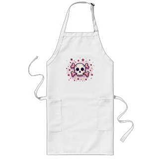 Pastel Pink Skull and Crossbones Lang Schort